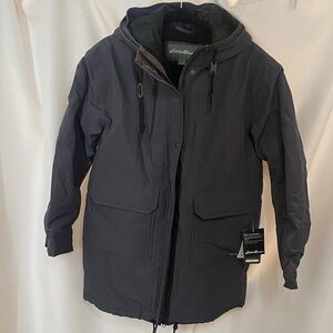Eddie Bauer Men's Charcoal Rainfoil insulated parka NWT